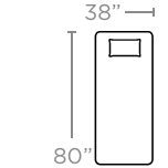 Twin Long  38” X 80”