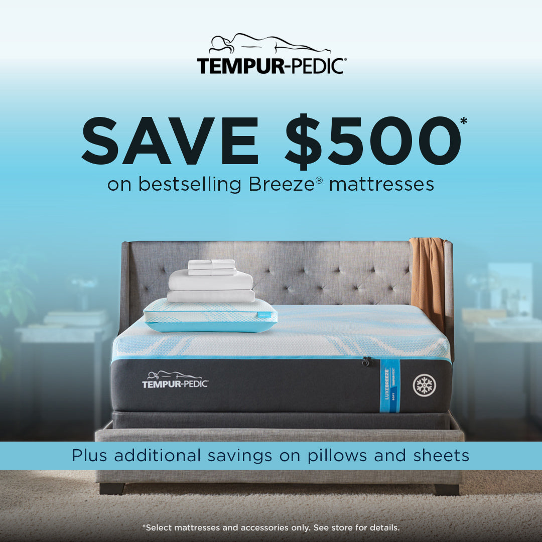Stay Cool & Save Big This July 4th – $500 Off Tempur-Breeze® Mattresses!