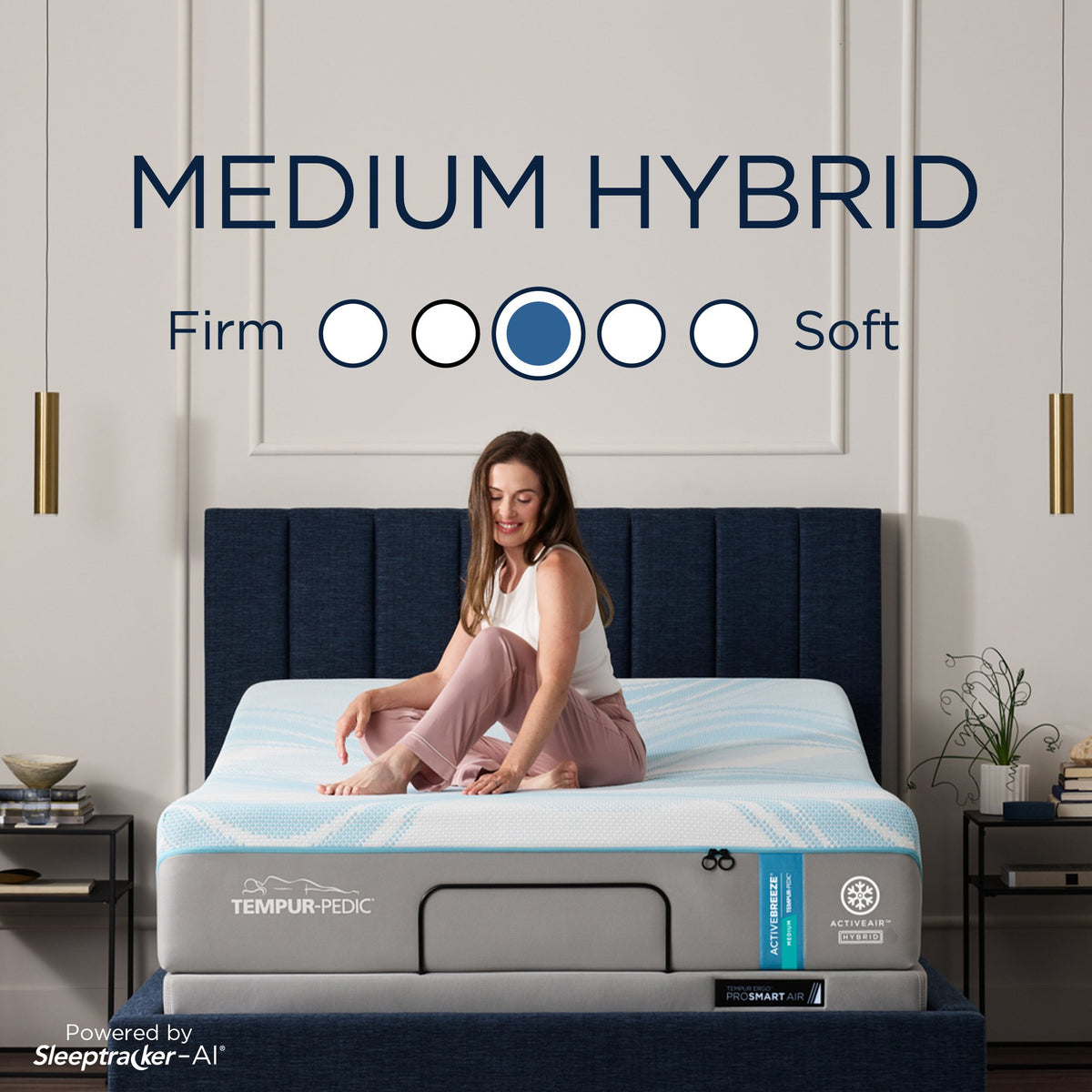 Tempur-Pedic TEMPUR-ActiveBreeze Medium Hybrid Smart Bed
